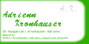 adrienn kronhauser business card